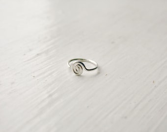 Spiral Nose Hoop Tragus Hoop Sterling Silver