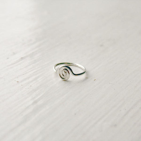 Spiral Nose Hoop Tragus Hoop Sterling Silver