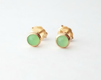 Chrysoprase Stud Earrings