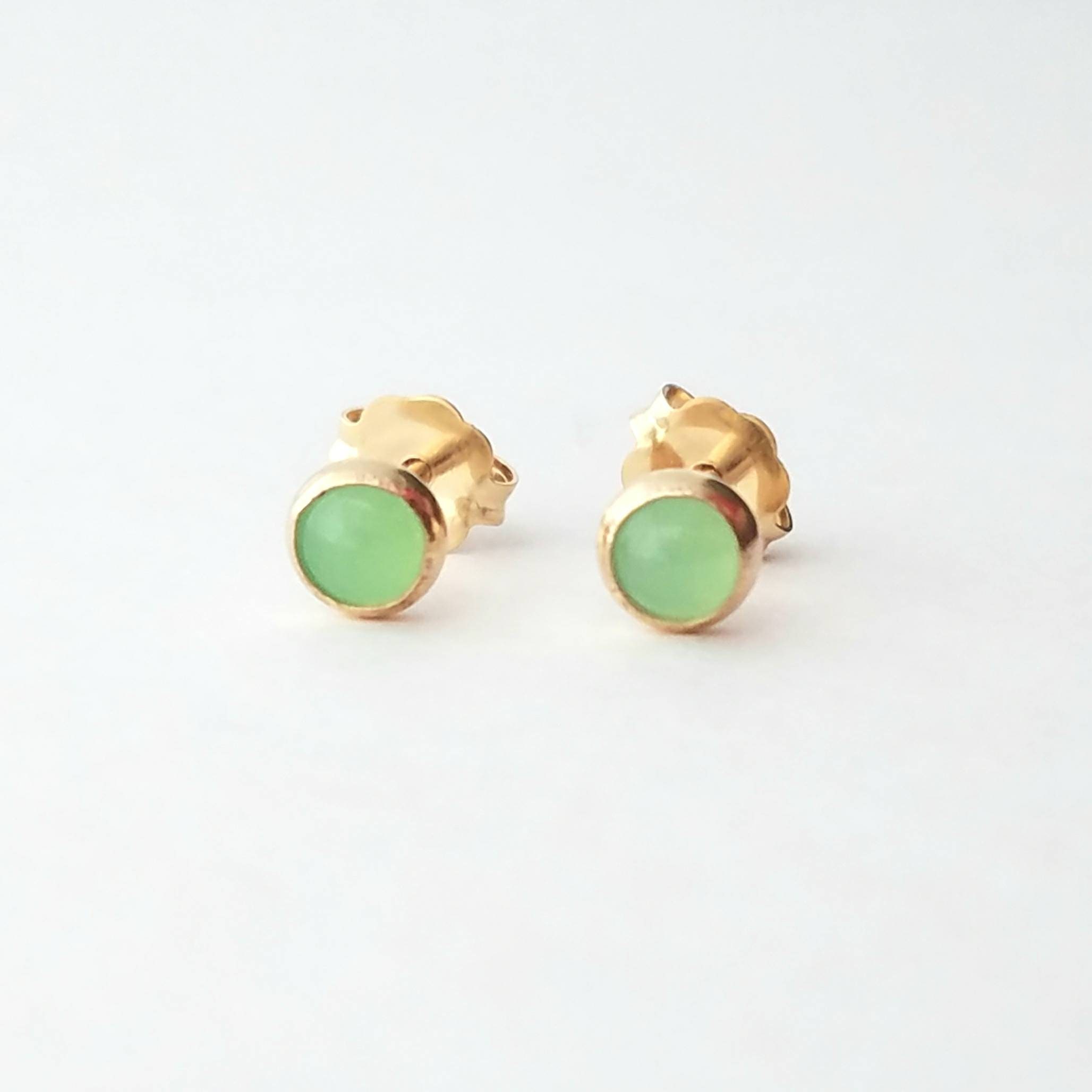Chrysoprase stud best sale earrings