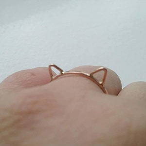 Cat Ears Ring Cat Ring 14k Rose Gold Fill