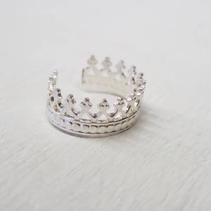 Princess Crown Ear Cuff Sterling Silver