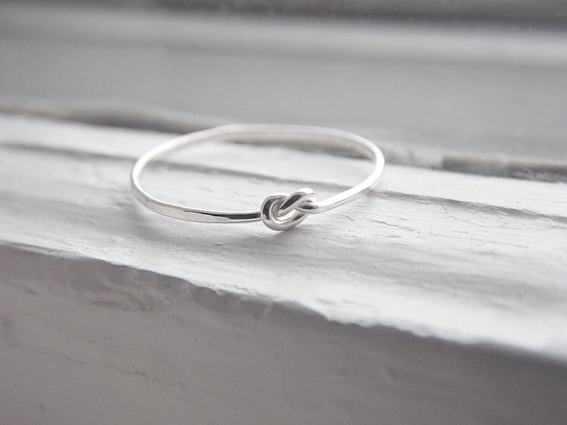 Thin Knot Ring Sterling Silver image 1