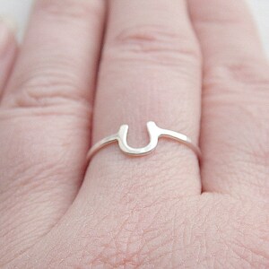 Lucky Horseshoe Ring Sterling Silver