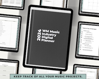 Musician Gift Musician Planner Digital Music Planner iPad  Android Tablet Music Audio Production Planner Organization Planner (Updated 2025)