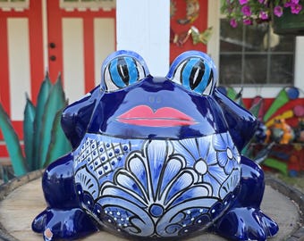 Vintage MCM Pottery Frog Vase Planter White Whimsical 3 Musician