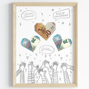 Presente de aniversário em dinheiro | Presente de aniversário | Presente de aniversário de última hora em PDF para download instantâneo | Presente | Parabéns
