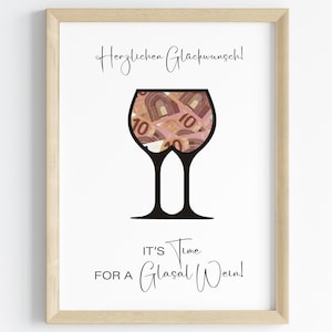 Geldgeschenk Geburtstag | Geburtstagsgeschenk Wein trinken | Last Minute Geschenk zum Geburtstag PDF Sofort Download | Geschenk | Weinkenner
