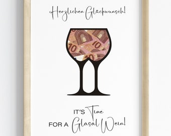 Birthday gift money | Birthday gift wine tasting | Last minute birthday gift PDF instant download | Gift | Wine connoisseur