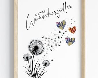 Cash gift for a birthday | Birthday present | Last-minute birthday present PDF instant download | Gift | Small wish-fulfiller