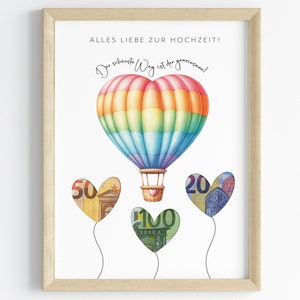 Wedding cash gift | Wedding poster | Creative DIY gift | LGBT rainbow | Wedding cash gift | Last minute instant download
