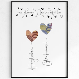 Geldgeschenk zum Geburtstag | Wunscherfüller Geburtstagsgeschenk | Last Minute Geschenk PDF | Sofort Download | Geschenk Poster Bild