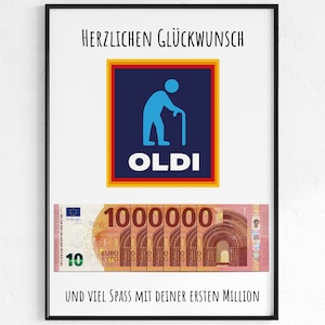 Geldgeschenk Geburtstag lustig | erste Million | Geburtstagsgeschenk | Last Minute Geschenk zum Geburtstag PDF Sofort Download | Geschenk