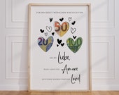 Geldgeschenk Hochzeit | Hochzeitsposter | kreatives DIY Geschenk für das Brautpaar | Hochzeitsgeschenk Geld | Last-minute Sofort Download A4