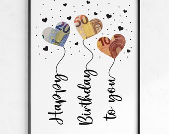Cash gift for birthday | Wish fulfiller | Last minute gift for birthday PDF immediate download | Gift | Birthday present