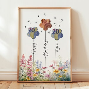 Geldgeschenk Geburtstag | Geburtstagsgeschenk | Last Minute  kreatives Geschenk zum Geburtstag PDF Sofort Download PDF | Geschenk | Blumen