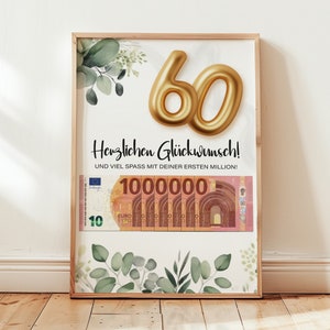 Pengagåva till 60-årsdag | First million | Födelsedagspresent | Sista minuten-födelsedagspresent PDF direktnedladdning | Sextioårspresent