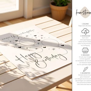 Geldgeschenk Geburtstag | Geburtstagsgeschenk | Last Minute Geschenk zum Geburtstag PDF Sofort Download | Geschenk | kleiner Wunscherfüller Bild 3