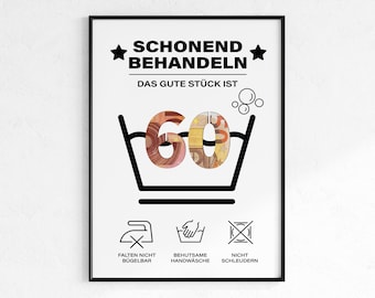 60th Birthday Money Gift PDF | Funny Printable Poster | Handle with Care | Milestone Birthday Gift Idea | Instant Download