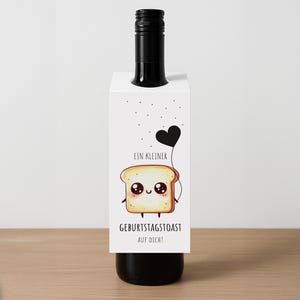 Geburtstagsgeschenk Idee last minute | Geburtstagstoast | Weinetikett | PDF Download | Geschenkidee Anhänger | Geburtstagskarte | basteln