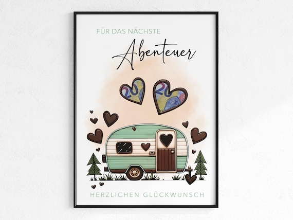 Geldgeschenk Camper Reisekasse | Geschenk Wohnwagen | Geschenkidee Wohnmobil | Last Minute Geschenk | Hochzeitsgeschenk Weltreise | Vanlife
