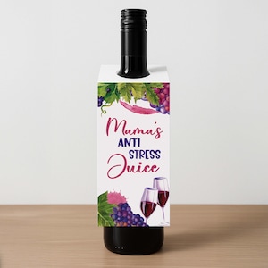 Verjaardagscadeau voor mama en vriendin | Souvenirs | last minute cadeau-idee | wijnetiket | PDF downloaden |  Wijn hanger | Verjaardagskaart