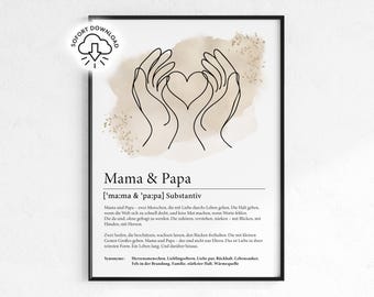 Regalo para mamá y papá | Regalo de Navidad para padres | Idea de regalo | Regalo de última hora para bebé | PDF de ideas de regalo de Navidad