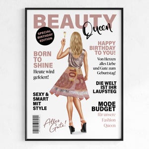 Geldgeschenk Geburtstag Mädchen Frau | Geburtstagsgeschenk | Geschenk für Freundin, Schwester, Tochter | Fashion | Shoping Zeitung Cover PDF