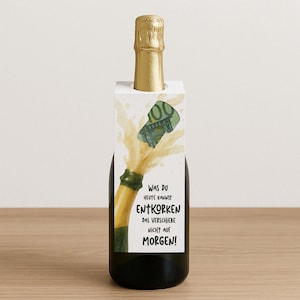 Geldgeschenk Geburtstag | Entkorken Champagner | Last Minute Geschenk | PDF Sofort Download | Geschenk Vorlage | Geburtstagsgeschenk