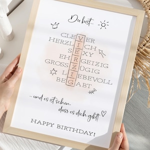 Cadeau de dernière minute pour un 40e anniversaire | Affiche à imprimer | Idée cadeau personnalisée | Cadeau d'anniversaire à télécharger et à imprimer image 2