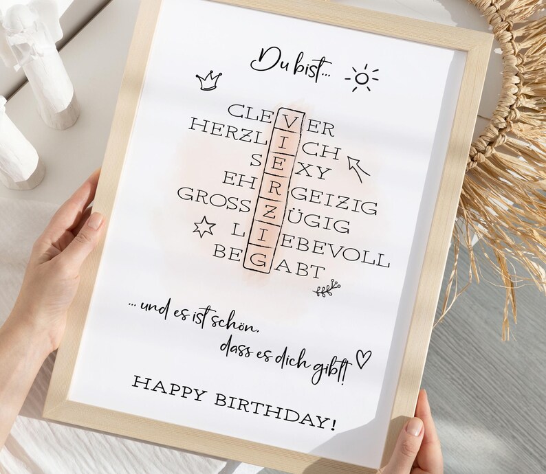Cadeau de dernière minute pour un 40e anniversaire | Affiche à imprimer | Idée cadeau personnalisée | Cadeau d'anniversaire à télécharger et à imprimer image 2