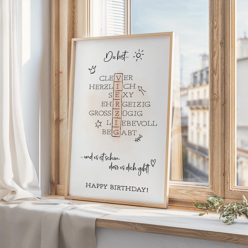 Cadeau de dernière minute pour un 40e anniversaire | Affiche à imprimer | Idée cadeau personnalisée | Cadeau d'anniversaire à télécharger et à imprimer image 4