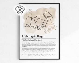 Gift for colleagues | Definition of favorite colleague | Birthday present | Christmas present | Gift idea for work colleague | Picture saying