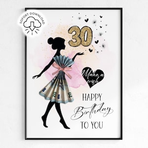 30th birthday gift | Cash gift for women: money skirt | Birthday gift: money dress | Last-minute gift idea for daughter, girlfriend, wife