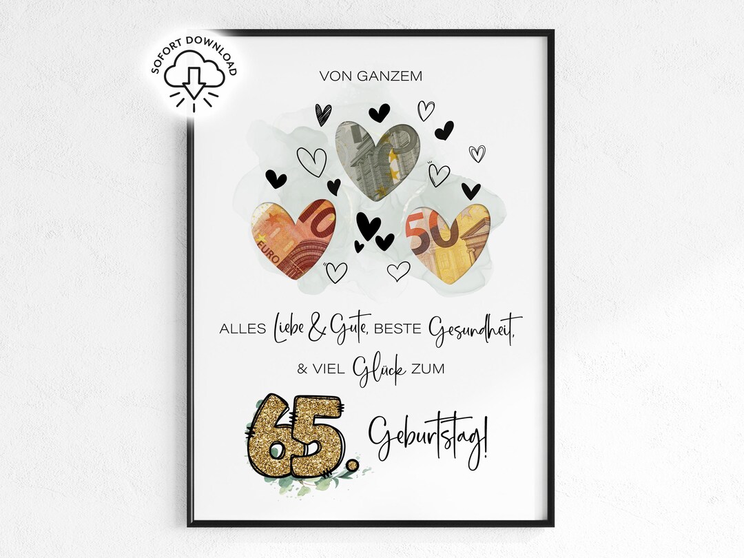 Geldgeschenk 65 Geburtstag Frau