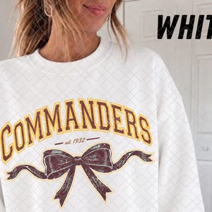 Commanders Graphic Sweatshirt |Comfort Colors Cotton-Poly Crewneck | Unisex Stadium Wear
