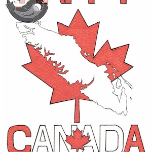 Carte de la fête du Canada