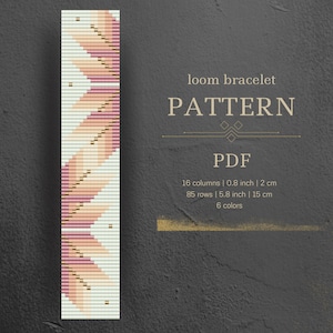 Bead bracelet pattern, loom stitch, PDF, pastel colors beaded bracelet diy, delica