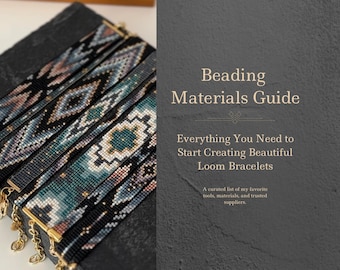 Beading Materials Guide PDF | Loom Bracelet Supply List | Miyuki Delica Shopping Guide | Clickable Supply Links | Beginner Beading Guide