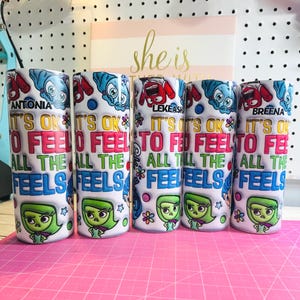 Inside Out Tumbler, Inside Out Movie, , Inside Out Birthday, Pixar Tumblers, Inside Out cup to go, Inside out coffee, Emotions tumbler