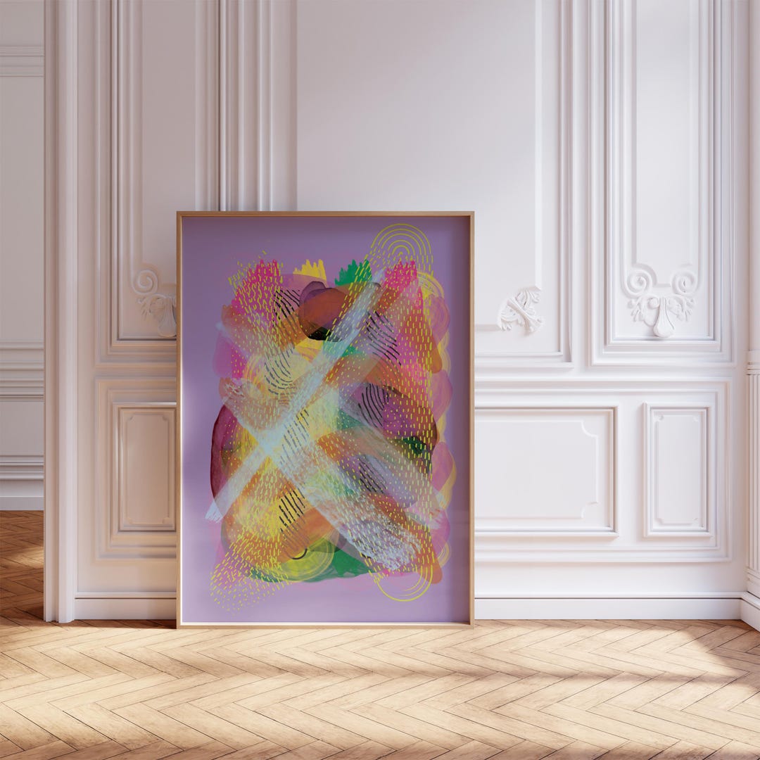 Vibrant Abstract Digital Art | Printable Wall Art | Instant Download - Etsy
