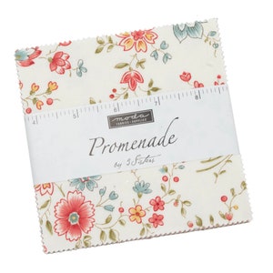 MODA Promenade Charm Pack Containing 42 Five Inch Factory Cut Squares By 3 Sisters Item # 44280PP