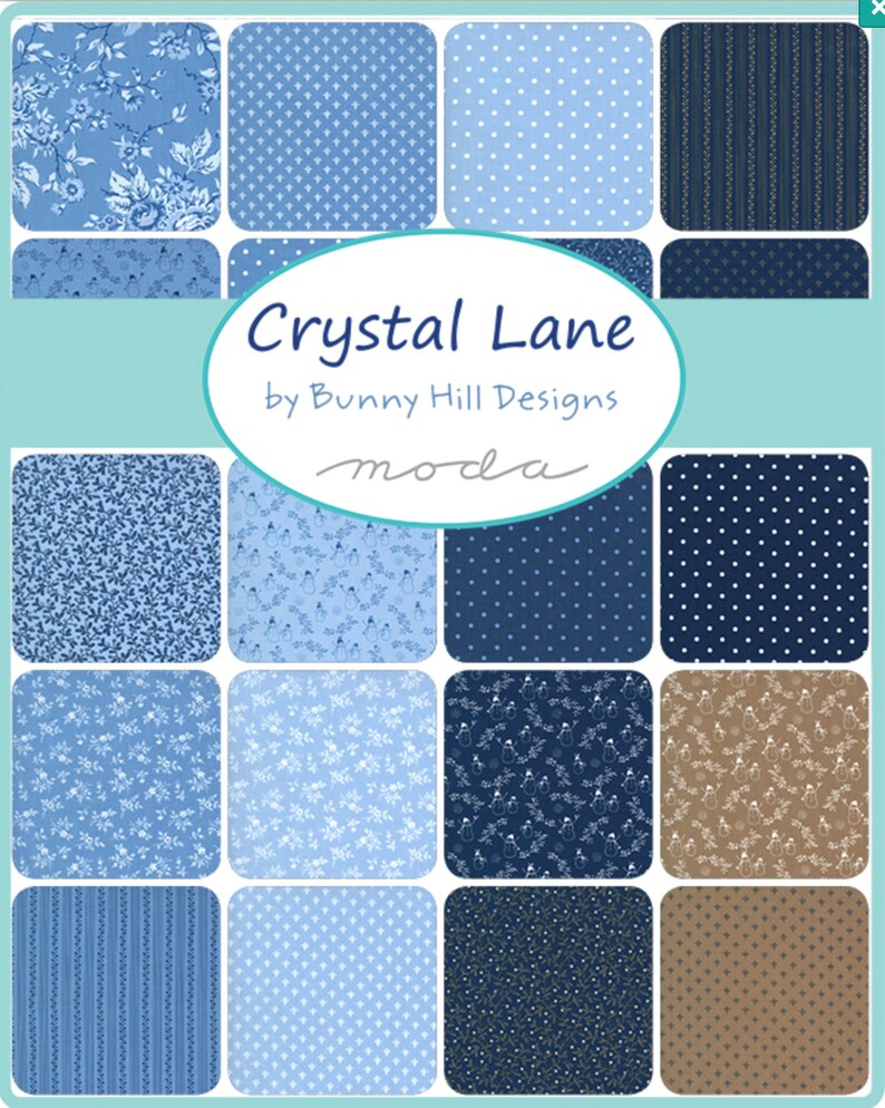 MODA Crystal Lane AB Pack Containing 30 Fat Quarters By Bunny Hill Designs Item #  2980AB