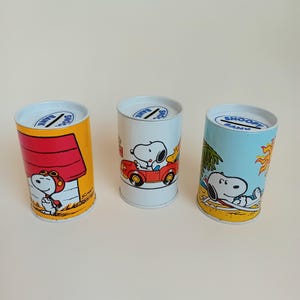 1980s | 3x SNOOPY Tin Piggy Bank | Cartoon | Peanuts 1958 | Vintage | Lot