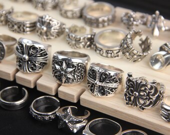 Etsy chrome hearts ring discount