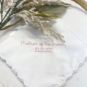 Father of the Bride Personalized/Embroidered Wedding Handkerchief. Father of Bride, Mother of the Bride, Grandparent, Bridesmaid Gift Bundle