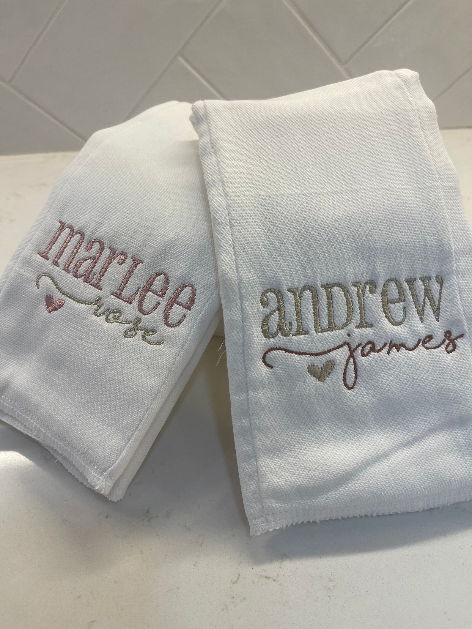Personalized / Monogrammed Girl or Boy Burp Cloths Hospital Etsy
