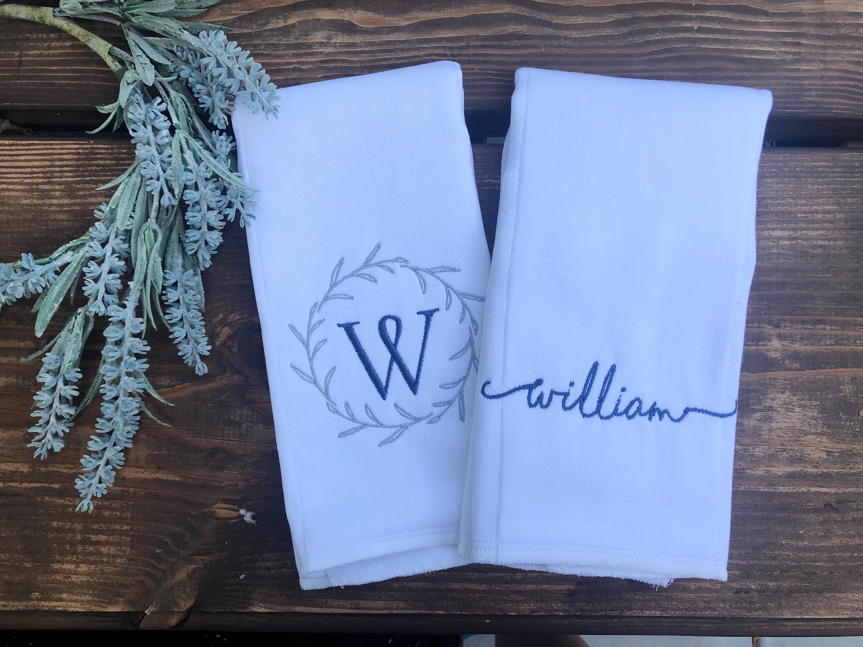 2 Personalized / Monogrammed Girl or Boy Burp Cloths Hospital Etsy