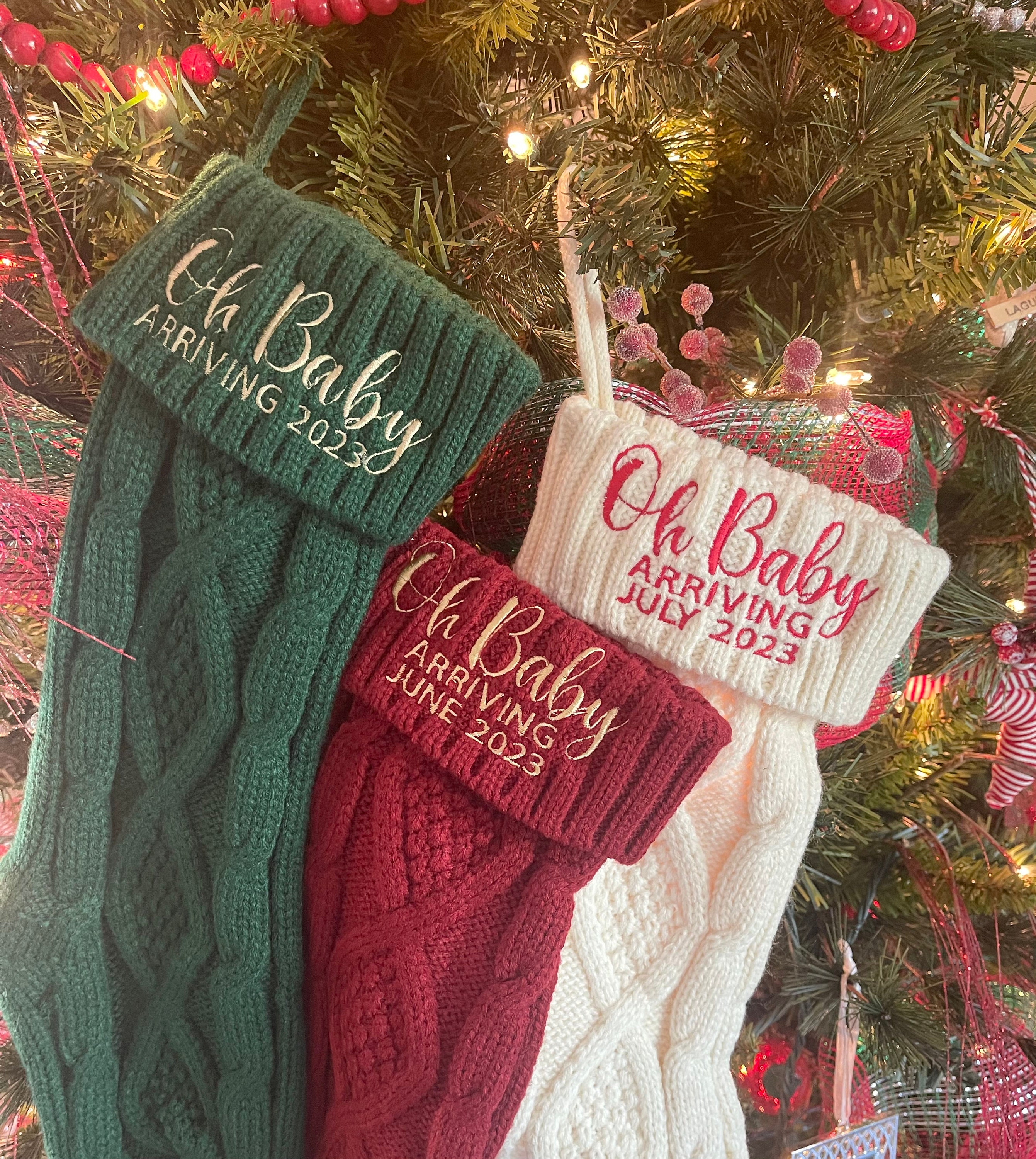 Baby Announcement Christmas Stocking
