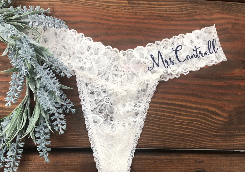 Ivory Personalized Mrs. Underwear /bridal Lingerie/bride Etsy
